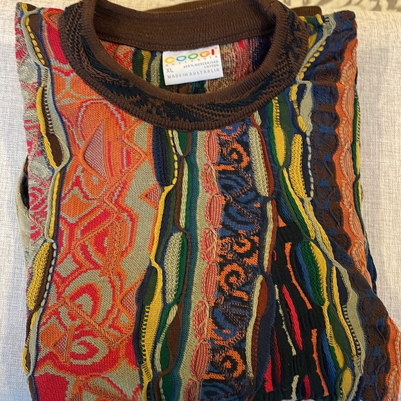 COOGI AUSTRALIA 100% COTTON MULTI colored SWEATER size xl - Picture 5 of 8